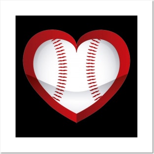 Mother_s Day Gift Distressed Heart Baseball Heart Mom Posters and Art